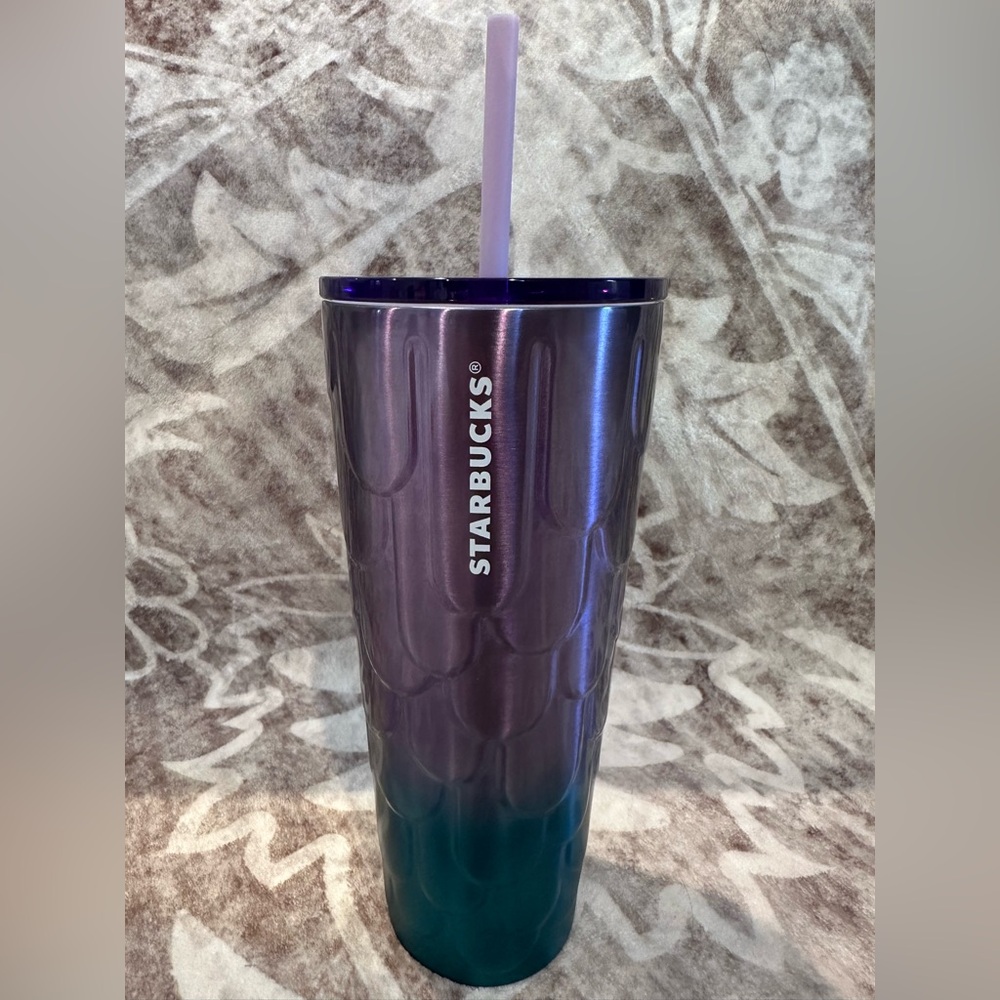 Starbucks Ombré Shimmer Purple and Teal Tumbler